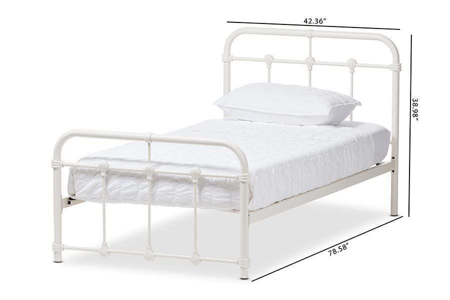 Baxton Studio Mandy Vintage Industrial Black Finished Metal Twin Size Platform Bed Baxton Studio Mandy Vintage Industrial Black Finished Metal Twin Size Platform Bed
