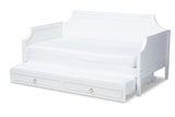 Mariana Classic and Traditional White Finished Wood Twin Size Daybed with Trundle