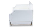Mariana Classic and Traditional White Finished Wood Twin Size Daybed with Trundle