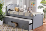 Mariana Traditional Transitional Grey Finished Wood Twin Size 3-Drawer Storage Bed with Pull-Out Trundle Bed