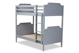 Mariana Traditional Transitional Grey Finished Wood Twin Size Bunk Bed