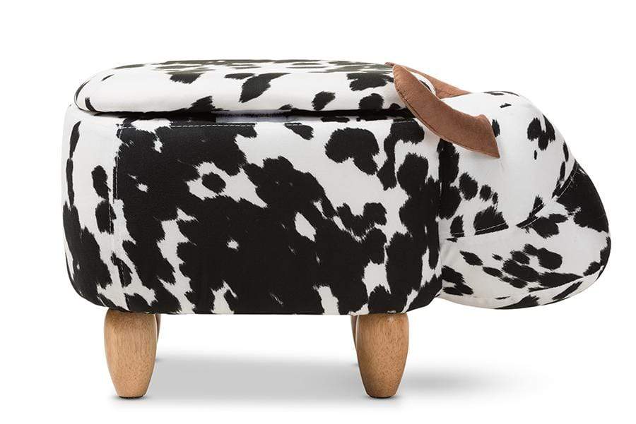 Mignonne Contemporary Wool Upholstered Buffalo Storage Ottoman