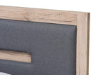 Pandora Modern and Contemporary Dark Grey and Light Brown Two-Tone 2-Drawer Twin Size Storage Platform Bed