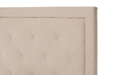 Paris Modern and Contemporary Beige Linen Upholstered Twin Size Tufting Bed