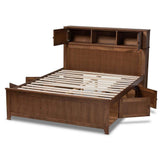 Riko Modern and Contemporary Transitional Queen Size Platform Storage Bed