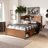 Riko Modern and Contemporary Transitional Queen Size Platform Storage Bed