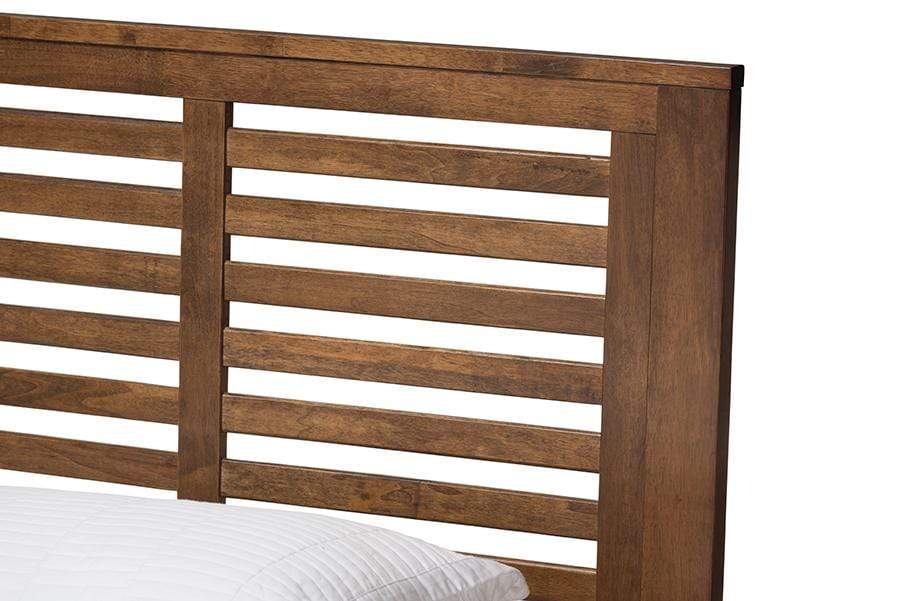 Sedona Modern Classic Mission Style Brown-Finished Wood Twin Platform Bed