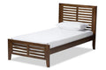Sedona Modern Classic Mission Style Brown-Finished Wood Twin Platform Bed