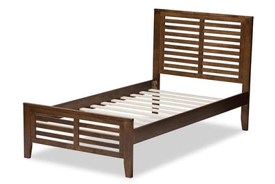 Sedona Modern Classic Mission Style Brown-Finished Wood Twin Platform Bed