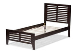 Sedona Modern Classic Mission Style Dark Brown-Finished Wood Twin Platform Bed