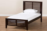 Sedona Modern Classic Mission Style Dark Brown-Finished Wood Twin Platform Bed