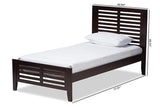 Sedona Modern Classic Mission Style Dark Brown-Finished Wood Twin Platform Bed