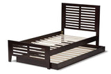 Sedona Modern Classic Mission Style Dark Brown-Finished Wood Twin Platform Bed with Trundle