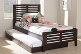 Sedona Modern Classic Mission Style Dark Brown-Finished Wood Twin Platform Bed with Trundle