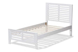 Sedona Modern Classic Mission Style White-Finished Wood Twin Platform Bed