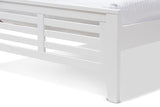 Sedona Modern Classic Mission Style White-Finished Wood Twin Platform Bed with Trundle