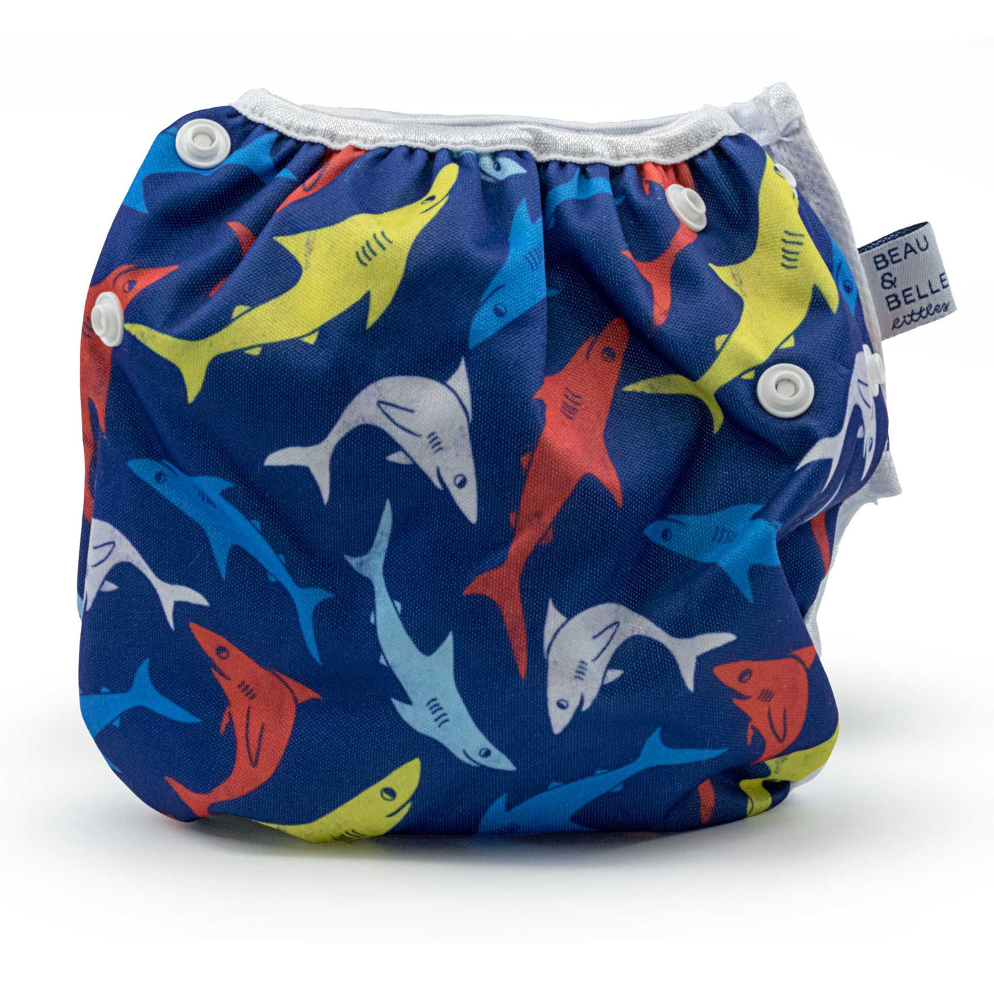 Sharks Nageuret Reusable Swim Diaper, Adjustable 0-3 Years or 2-5 Years