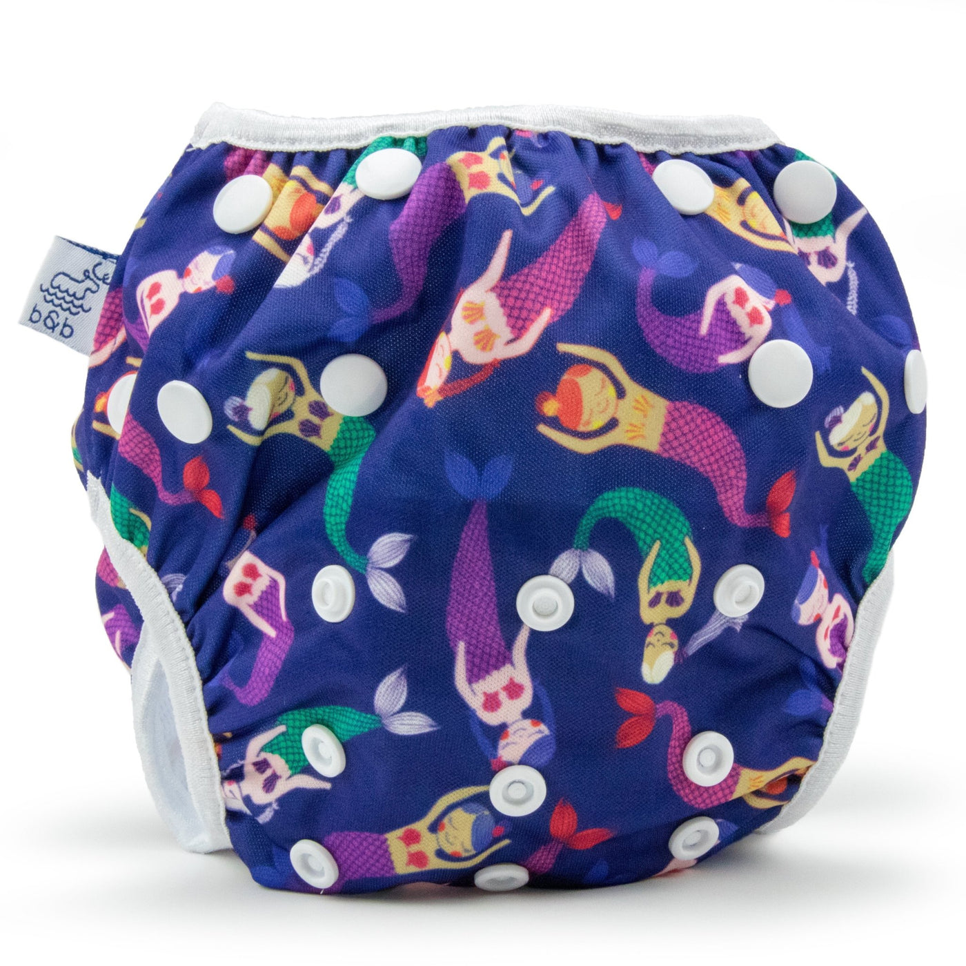 Toddler Size Mermaids Reusable Swim Diaper, Adjustable 2-5 Years Old