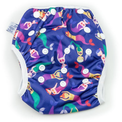 Toddler Size Mermaids Reusable Swim Diaper, Adjustable 2-5 Years Old