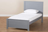 Catalina Modern Classic Mission Style Grey-Finished Wood Twin Platform Bed