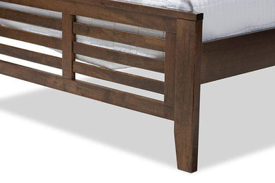 Sedona Modern Classic Mission Style Brown-Finished Wood Twin Platform Bed with Trundle