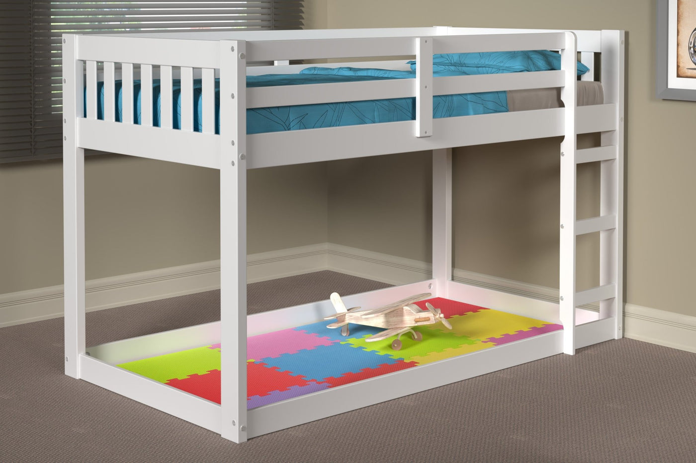 Carter Twin Over Twin Low Mission Bunk Bed