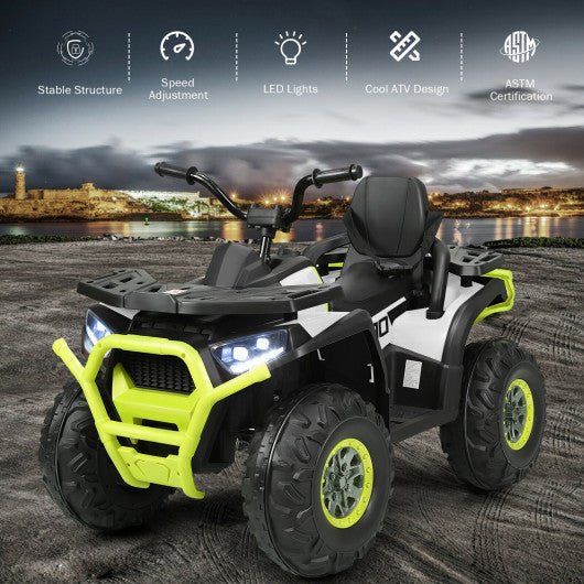 Kids ATV Quad with MP3 and LED Lights-White