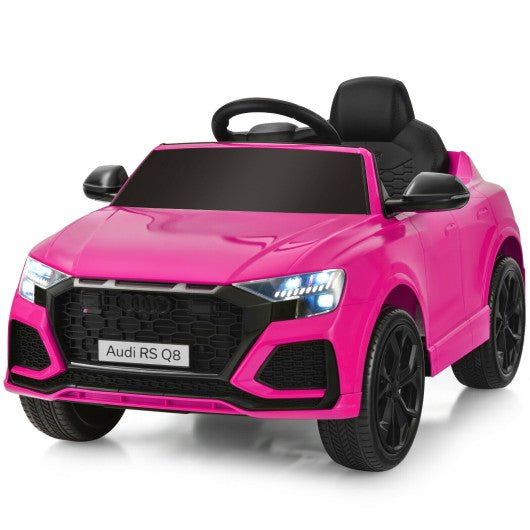 12 V Licensed Audi Q8 Kids Cars to Drive with Remote Control-Pink