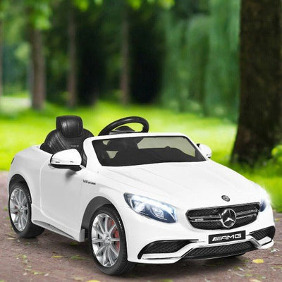 Kids Ride On White Mercedes-Benz Car