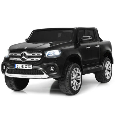 12V 2-Seater Kids Ride On Car Licensed Mercedes Benz X Class RC with Trunk-Black