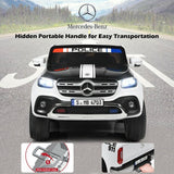 2-Seater Kids Ride On Car Mercedes Benz Black & White Car