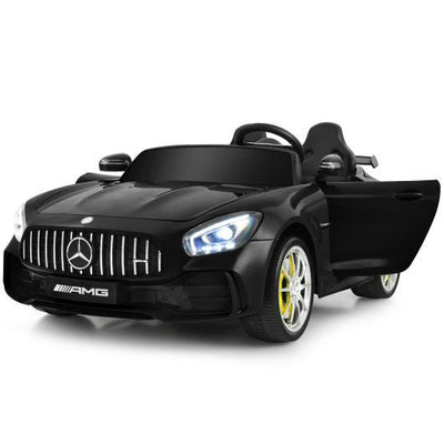 12V Kids Ride On Car Mercedes Benz AMG GTR with Remote and LED Lights-Black