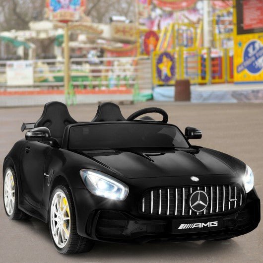 12V Kids Ride On Car Mercedes Benz AMG GTR with Remote and LED Lights-Black