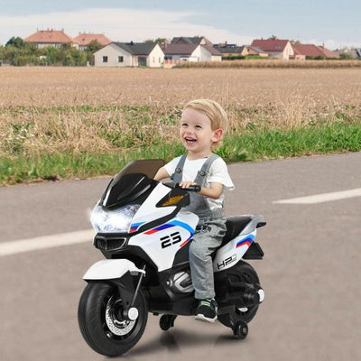 Kids Ride On Electric Motor Bike-White