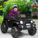 Kids Spring Suspension Ride On Truck-Black