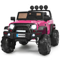 12V Kids Spring Suspension Ride On Truck-Pink