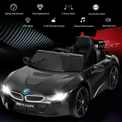 12V Licensed BMW Kids Ride On Car with Remote Control-Black