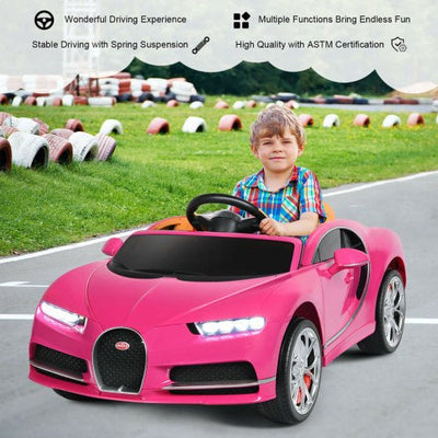 Bugatti Chiron Kids Ride on Car with MP3-Pink