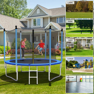 14 Feet Jumping Exercise Recreational Bounce Trampoline with Safety Net