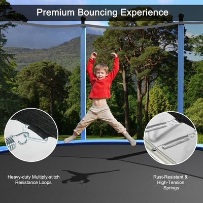 14 Feet Jumping Exercise Recreational Bounce Trampoline with Safety Net