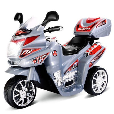 20-day Presell 3 Wheel Kids Ride On Motorcycle 6V Battery Powered Electric Toy Power Bicyle New-Gray