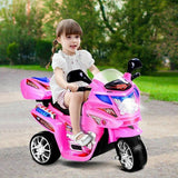 3 Wheel Kids Ride On Motorcycle 6V Battery Powered Electric Toy Power Bicyle New-pink
