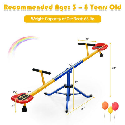 360° Rotation Kids Seesaw Swivel Teeter Totter