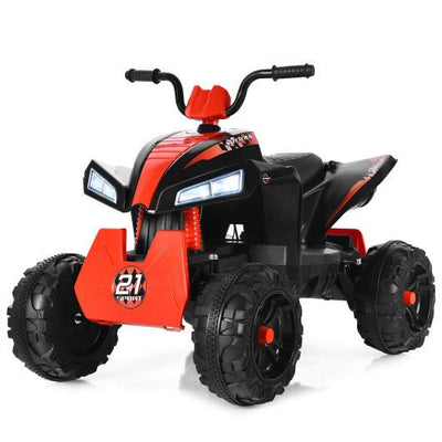 4 Wheels Quad Spring Suspension Kids Ride On ATV-Black