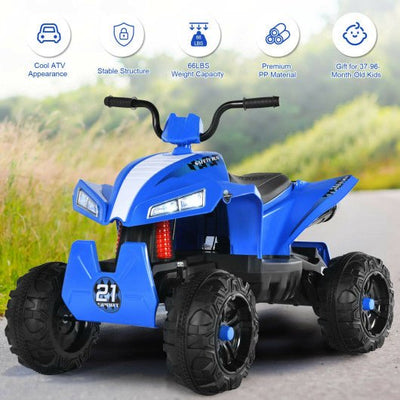 4 Wheels Quad Spring Suspension Kids Ride On ATV-Blue