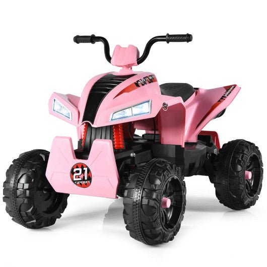 4 Wheels Quad Spring Suspension Kids Ride On ATV-Pink