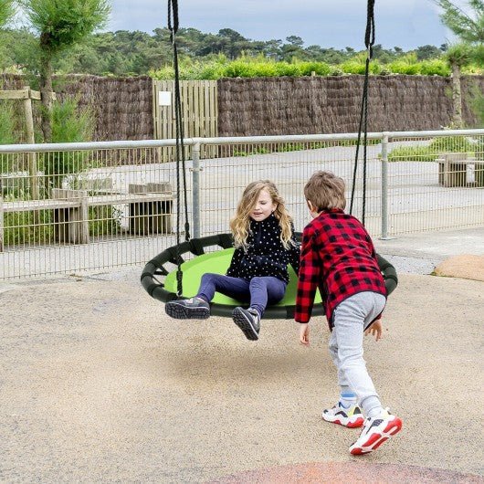 40" Flying Saucer Round Swing Kids Play Set-Green