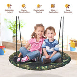 40-Inch Flying Saucer Tree Swing Outdoor Play Set with Adjustable Ropes Gift for Kids