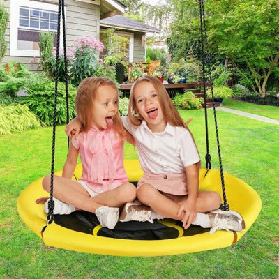 40 inch Nest Tree Outdoor Round Swing-Yellow