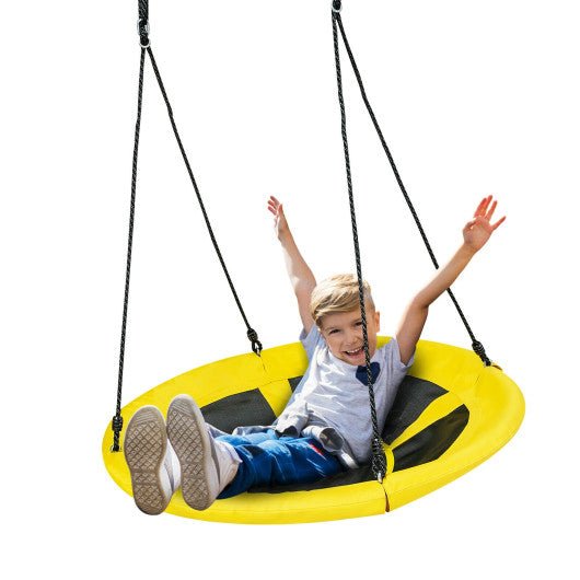 40 inch Nest Tree Outdoor Round Swing-Yellow